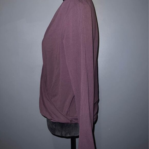 Lululemon Ironic Wrap Long Sleeve Cross Over Drape - Purple - size 8 - Picture 3 of 5